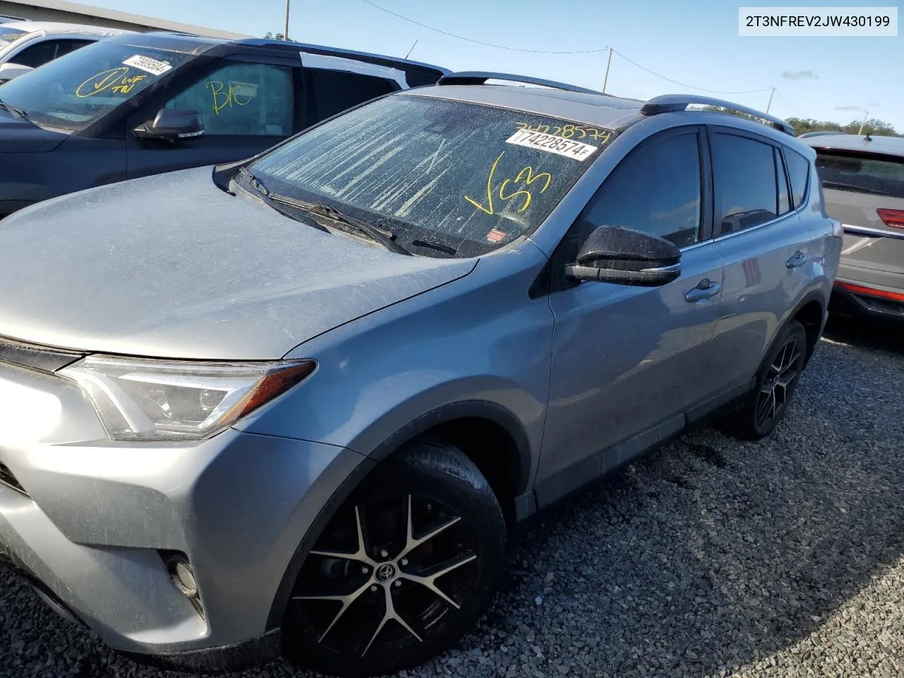 2018 Toyota Rav4 Se VIN: 2T3NFREV2JW430199 Lot: 74228574