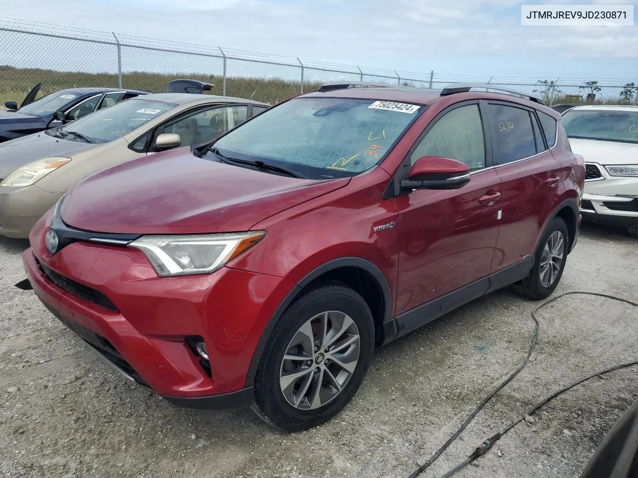 2018 Toyota Rav4 Hv Le VIN: JTMRJREV9JD230871 Lot: 75025424