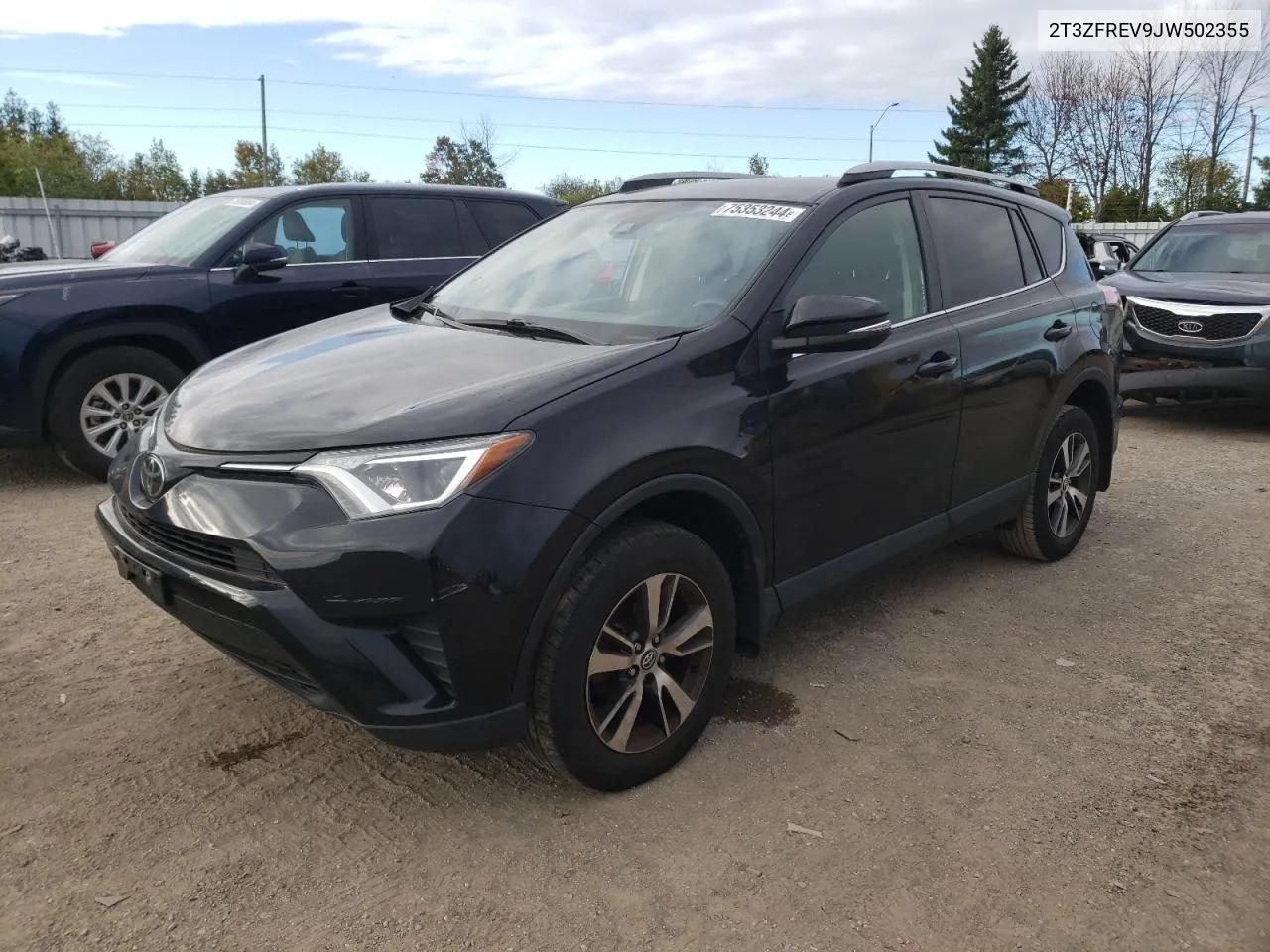 2018 Toyota Rav4 Le VIN: 2T3ZFREV9JW502355 Lot: 75353244