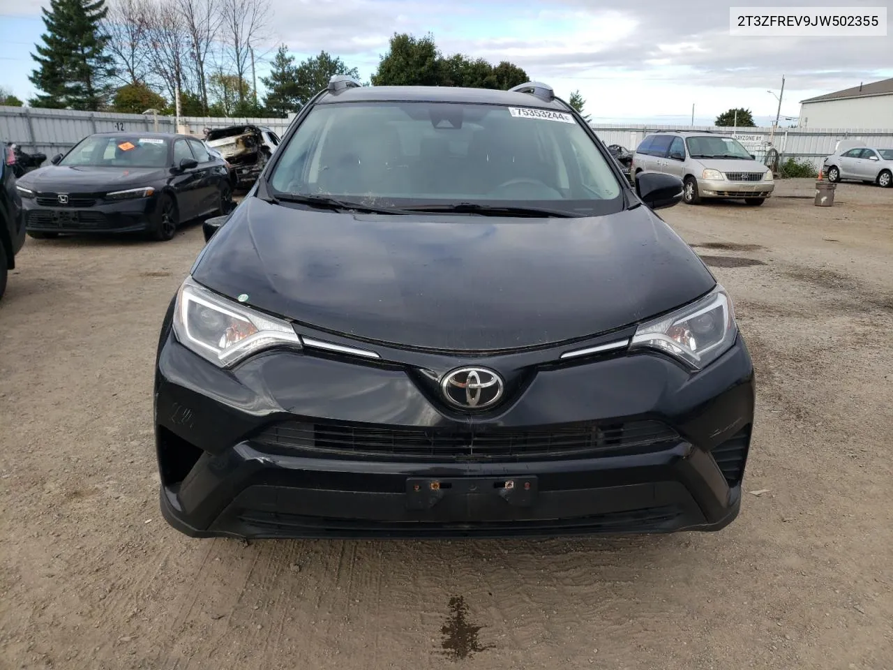 2018 Toyota Rav4 Le VIN: 2T3ZFREV9JW502355 Lot: 75353244