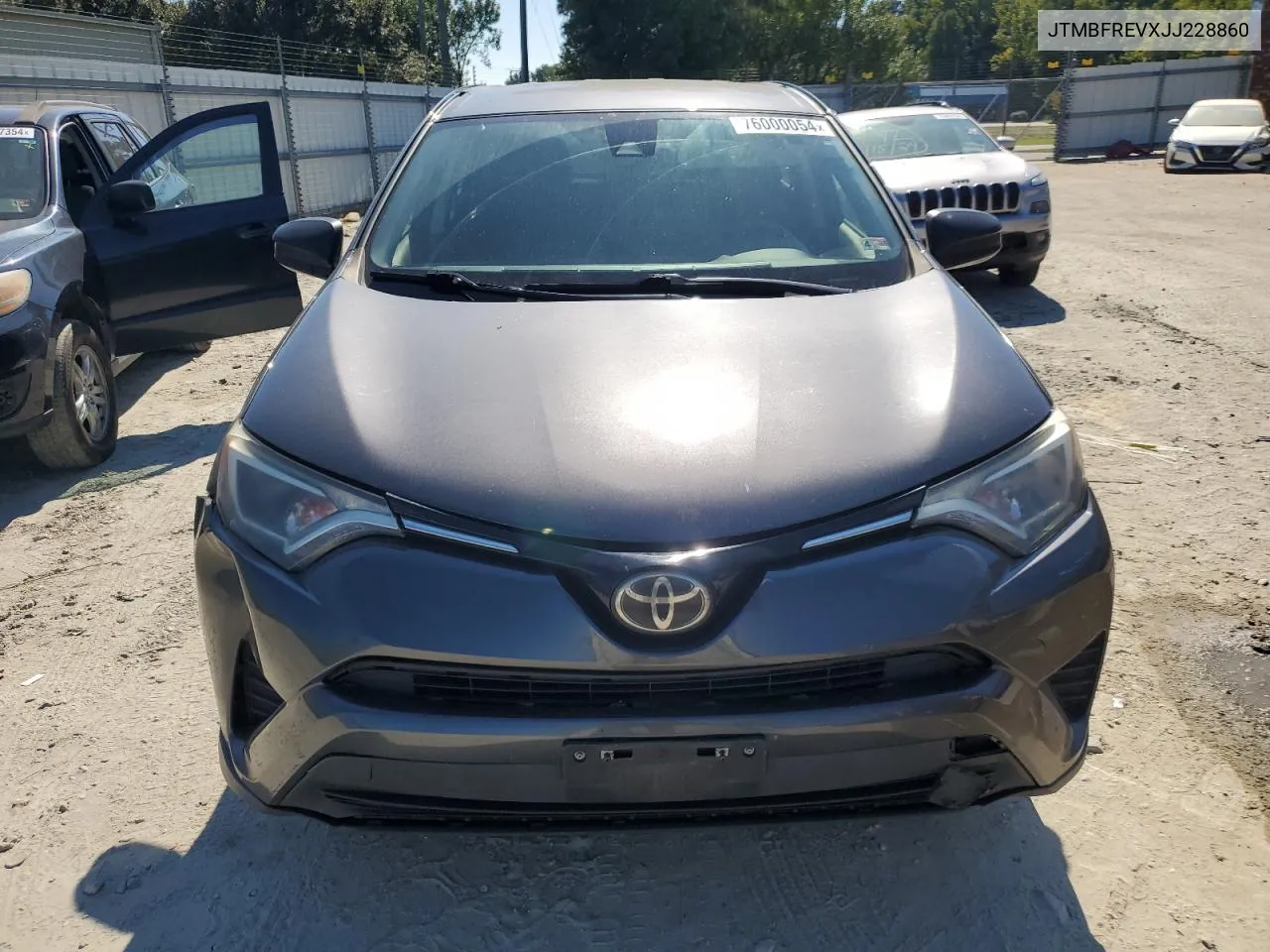 2018 Toyota Rav4 Le VIN: JTMBFREVXJJ228860 Lot: 76000054