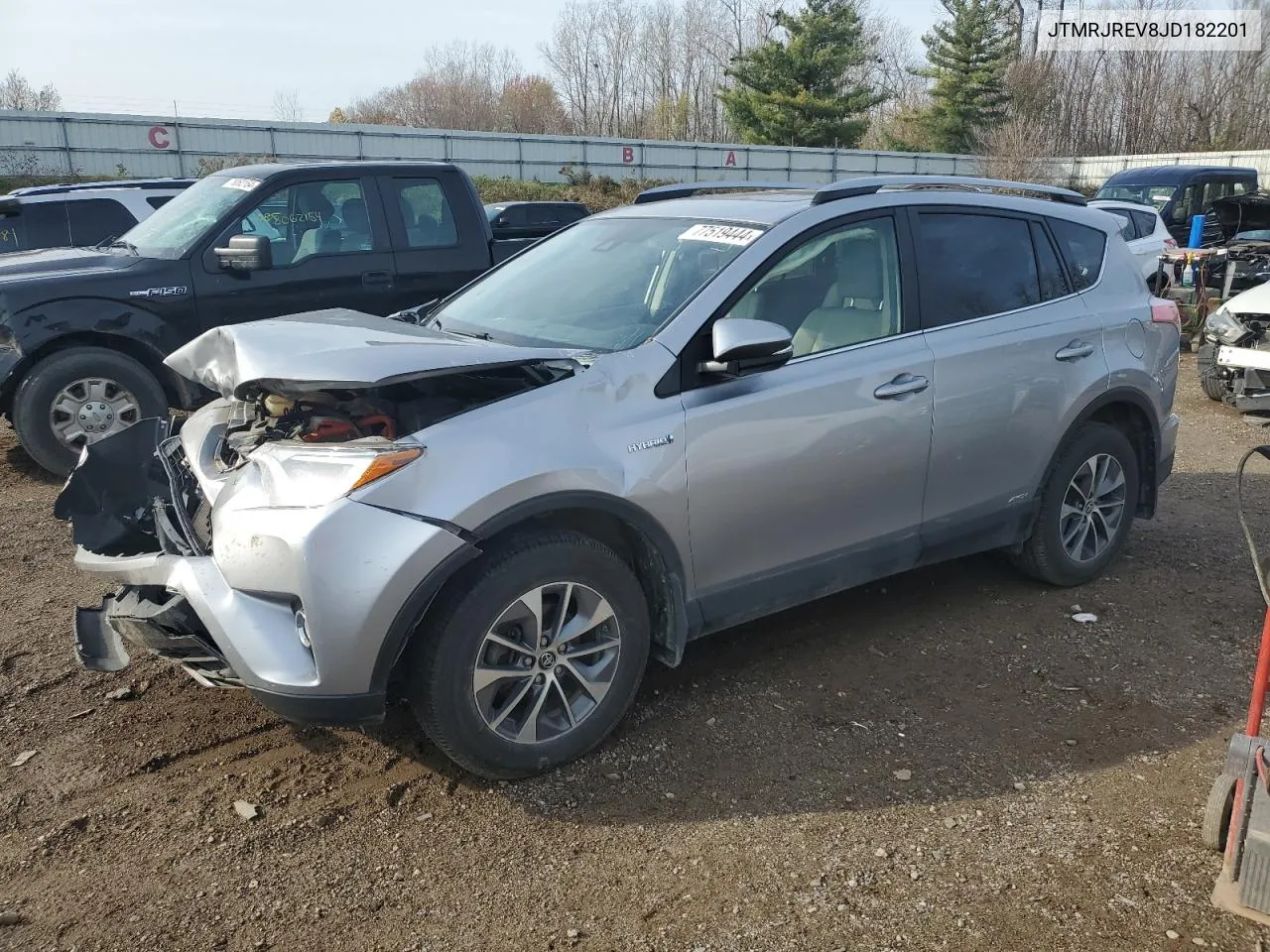 2018 Toyota Rav4 Hv Le VIN: JTMRJREV8JD182201 Lot: 77519444