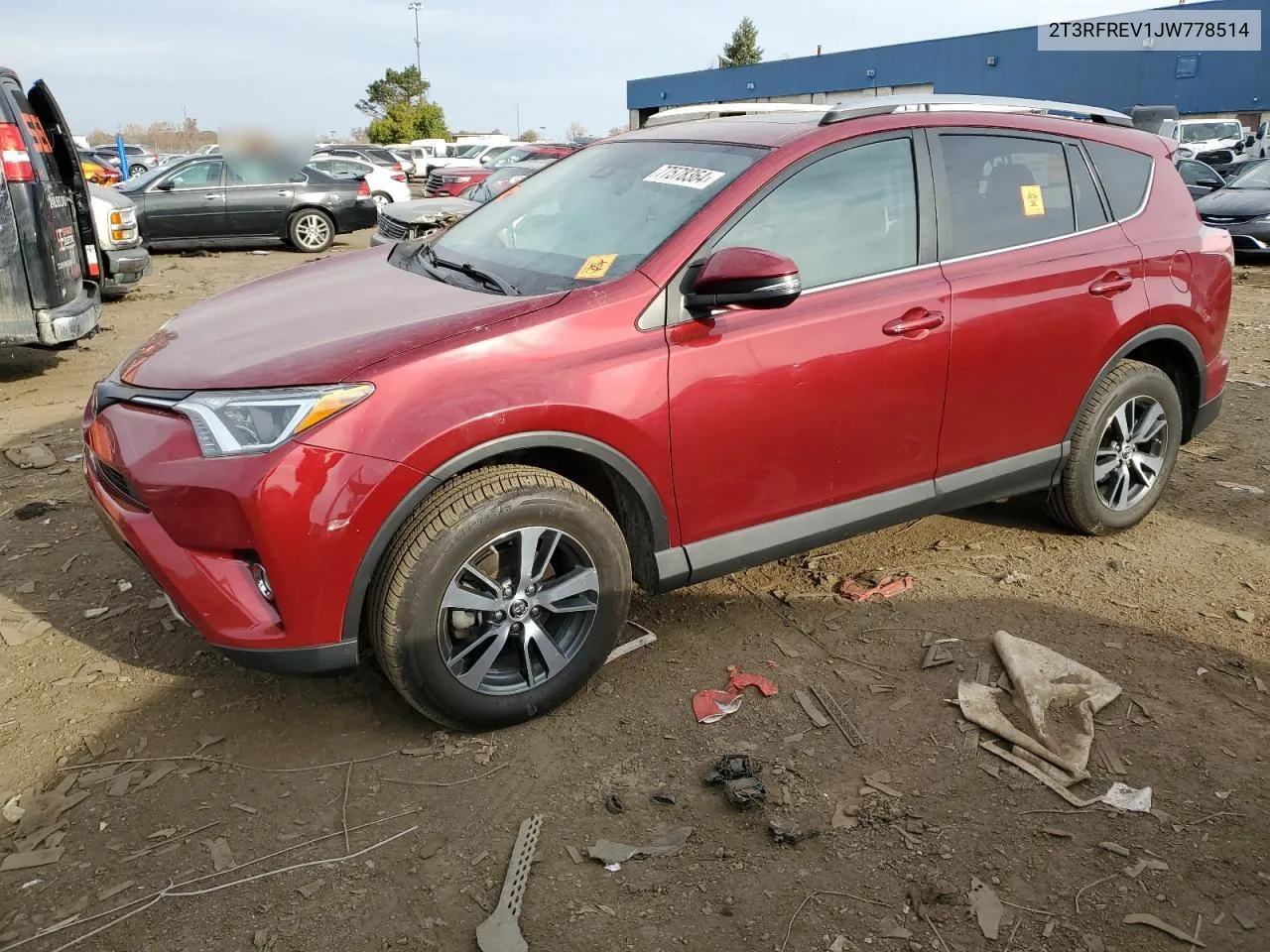 2018 Toyota Rav4 Adventure VIN: 2T3RFREV1JW778514 Lot: 77578364