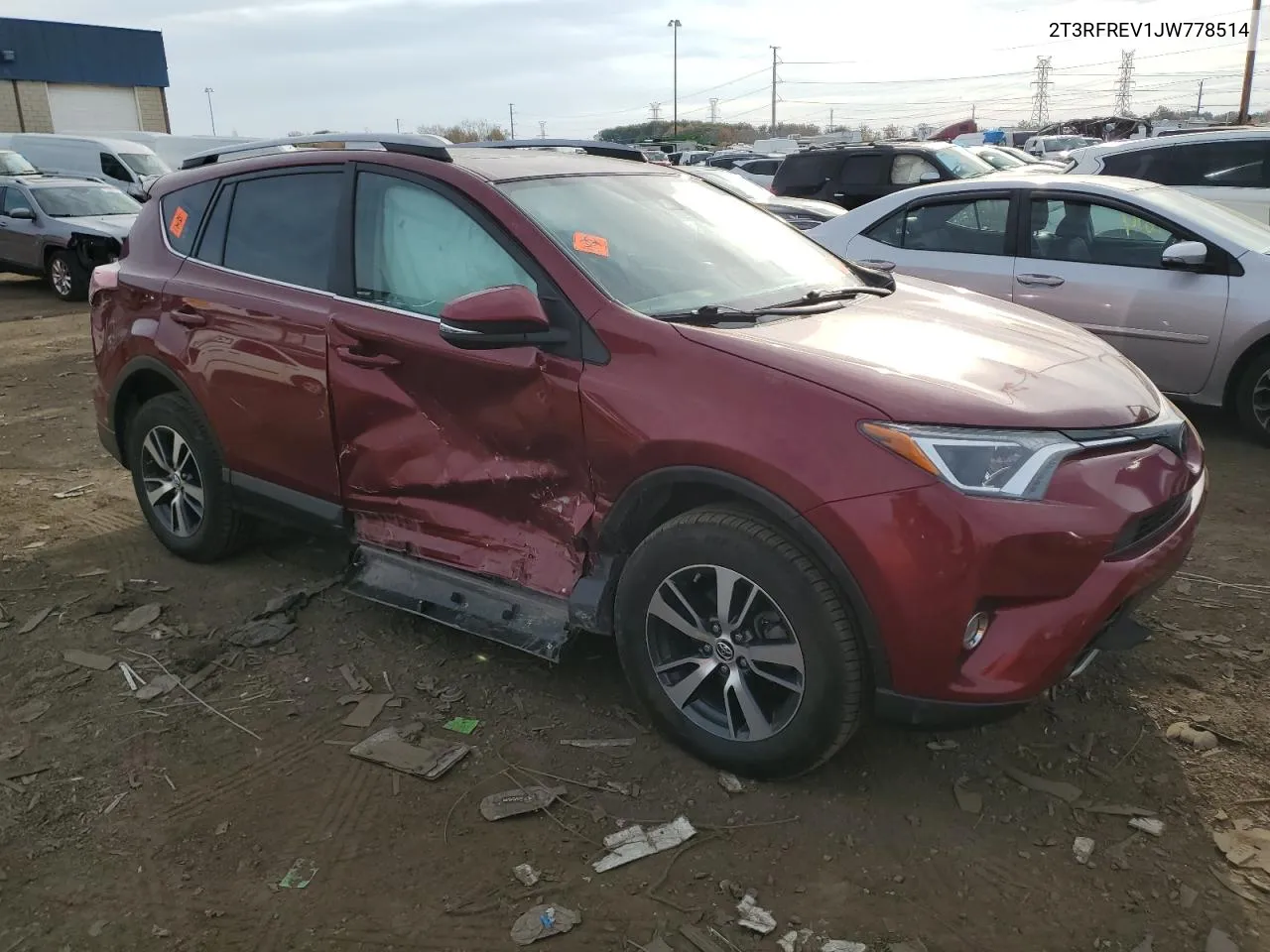 2018 Toyota Rav4 Adventure VIN: 2T3RFREV1JW778514 Lot: 77578364