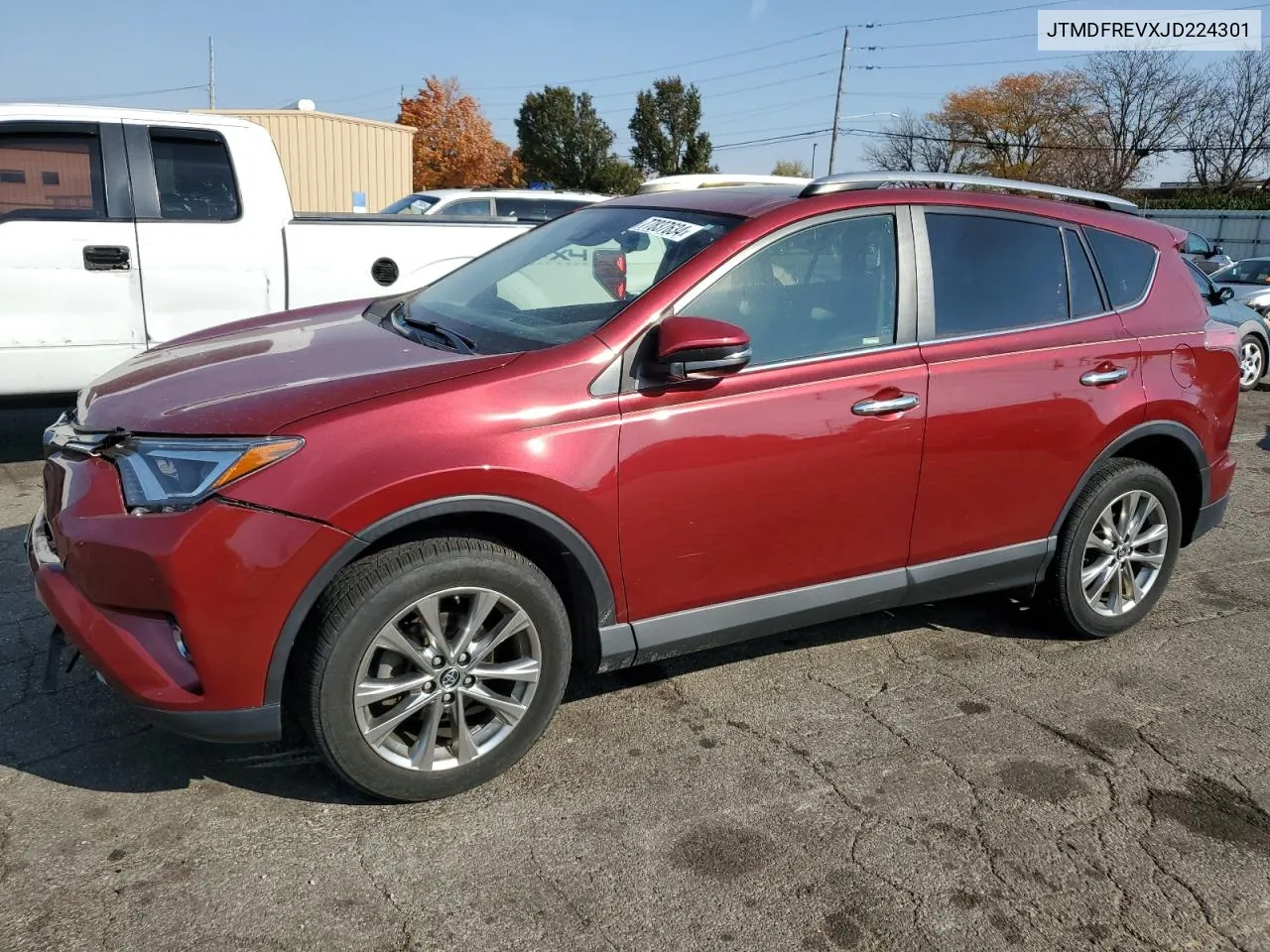 2018 Toyota Rav4 Limited VIN: JTMDFREVXJD224301 Lot: 77837634