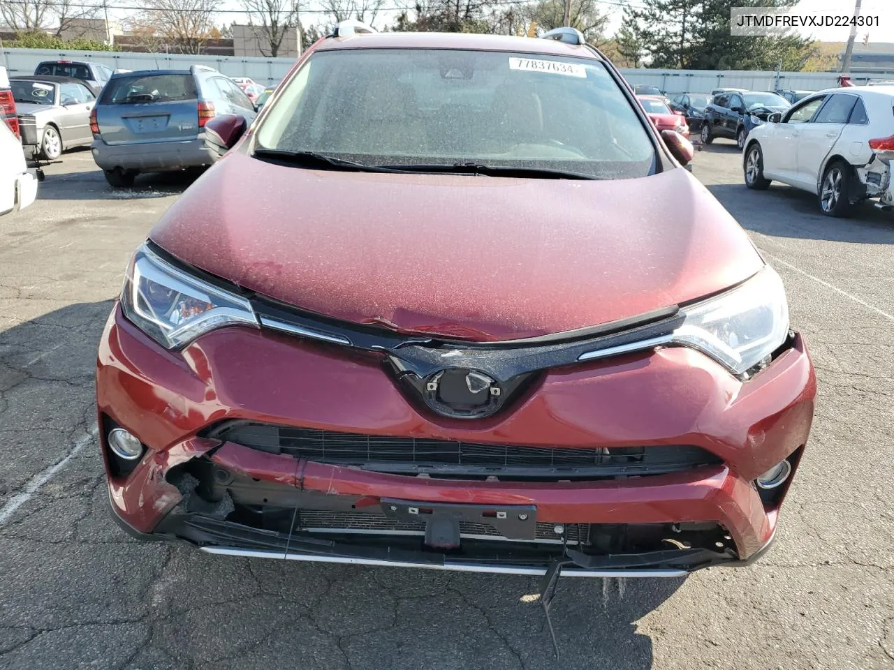 2018 Toyota Rav4 Limited VIN: JTMDFREVXJD224301 Lot: 77837634