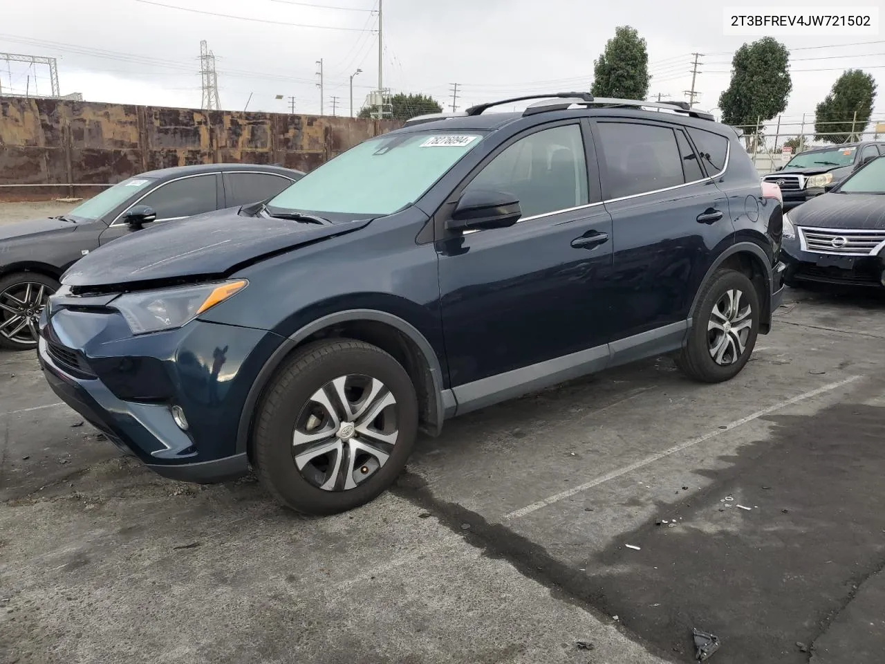 2018 Toyota Rav4 Le VIN: 2T3BFREV4JW721502 Lot: 78276094