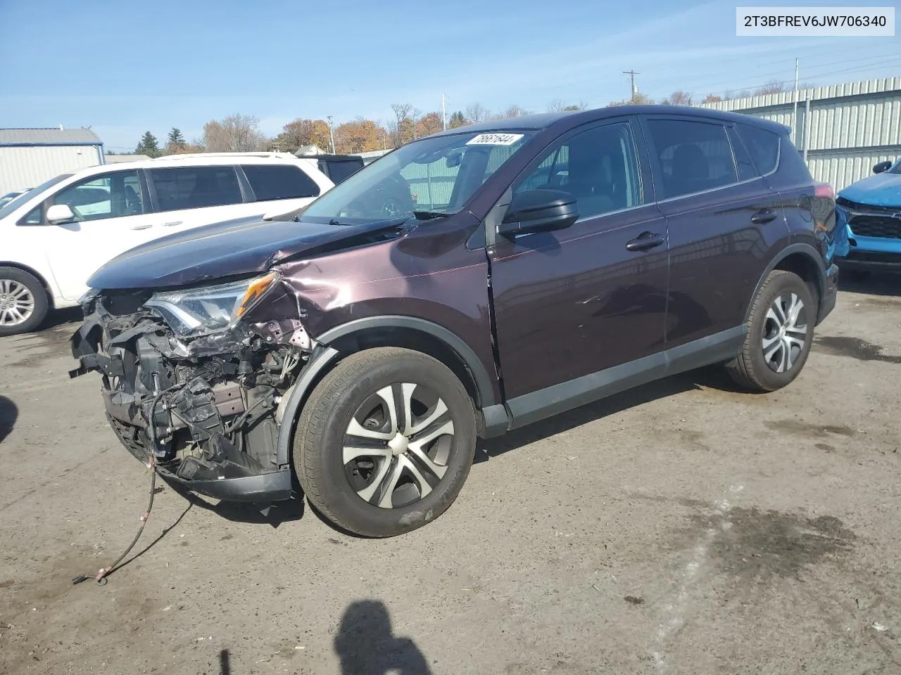 2018 Toyota Rav4 Le VIN: 2T3BFREV6JW706340 Lot: 78661644