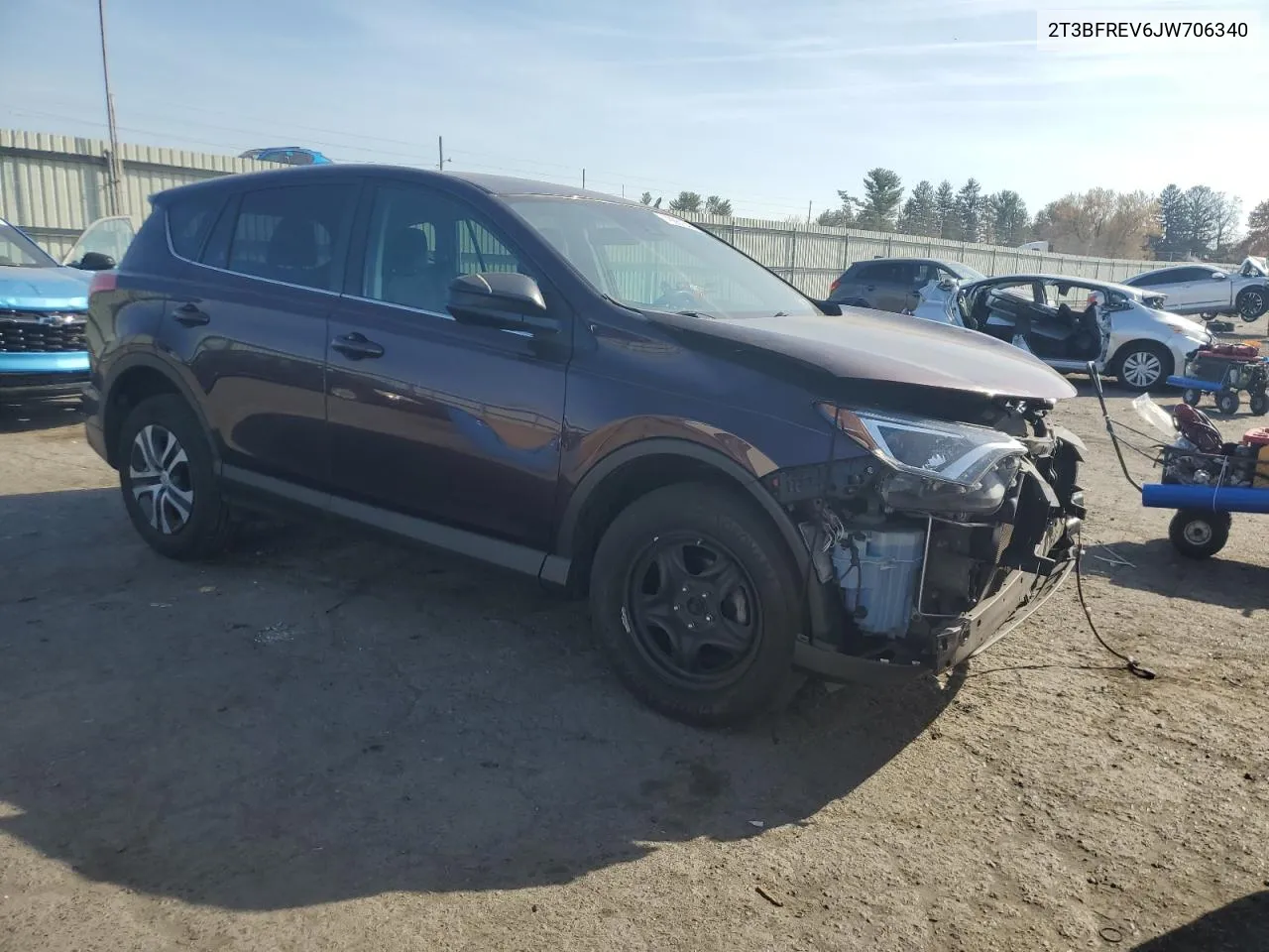 2018 Toyota Rav4 Le VIN: 2T3BFREV6JW706340 Lot: 78661644