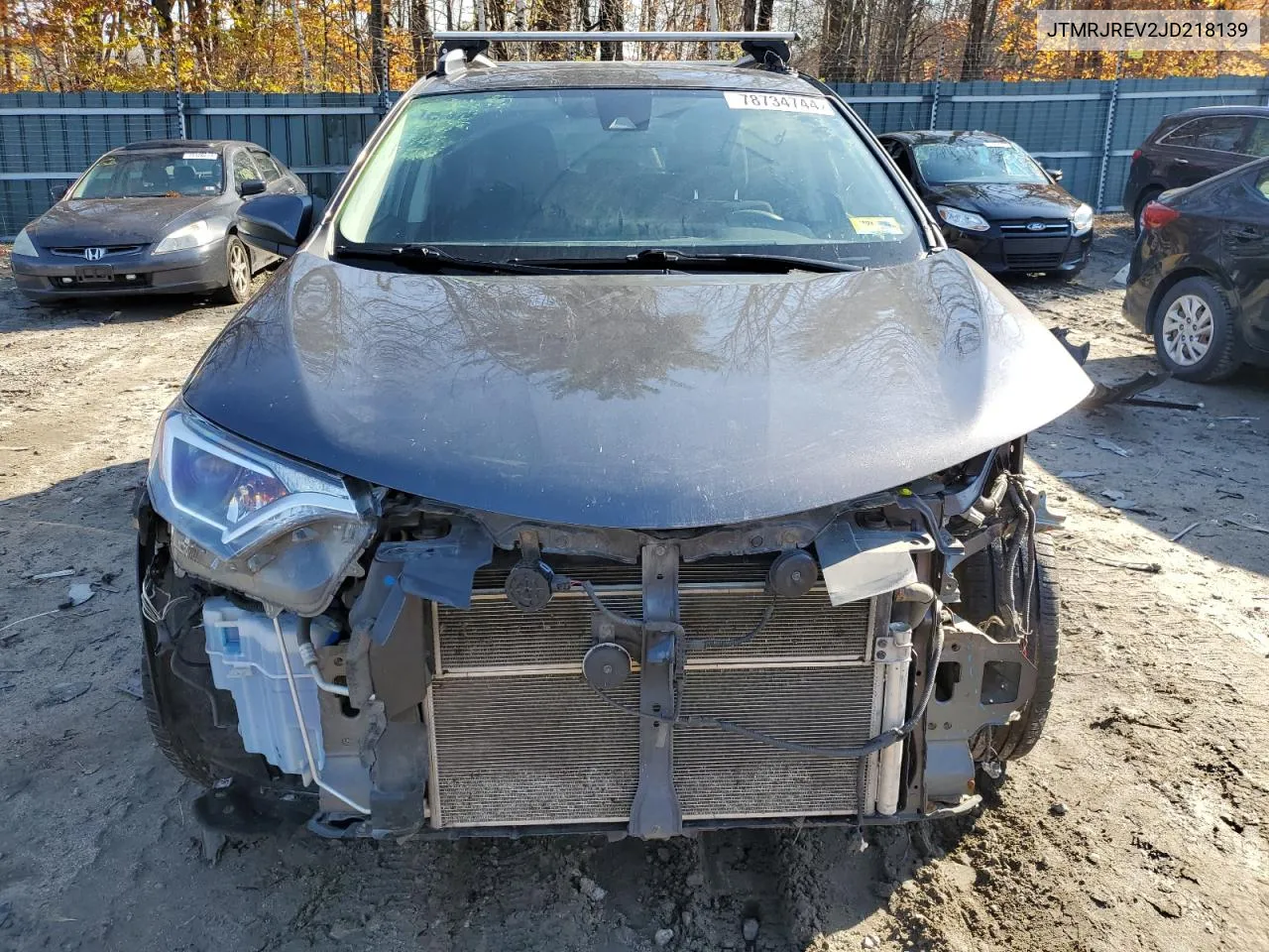 JTMRJREV2JD218139 2018 Toyota Rav4 Hv Le