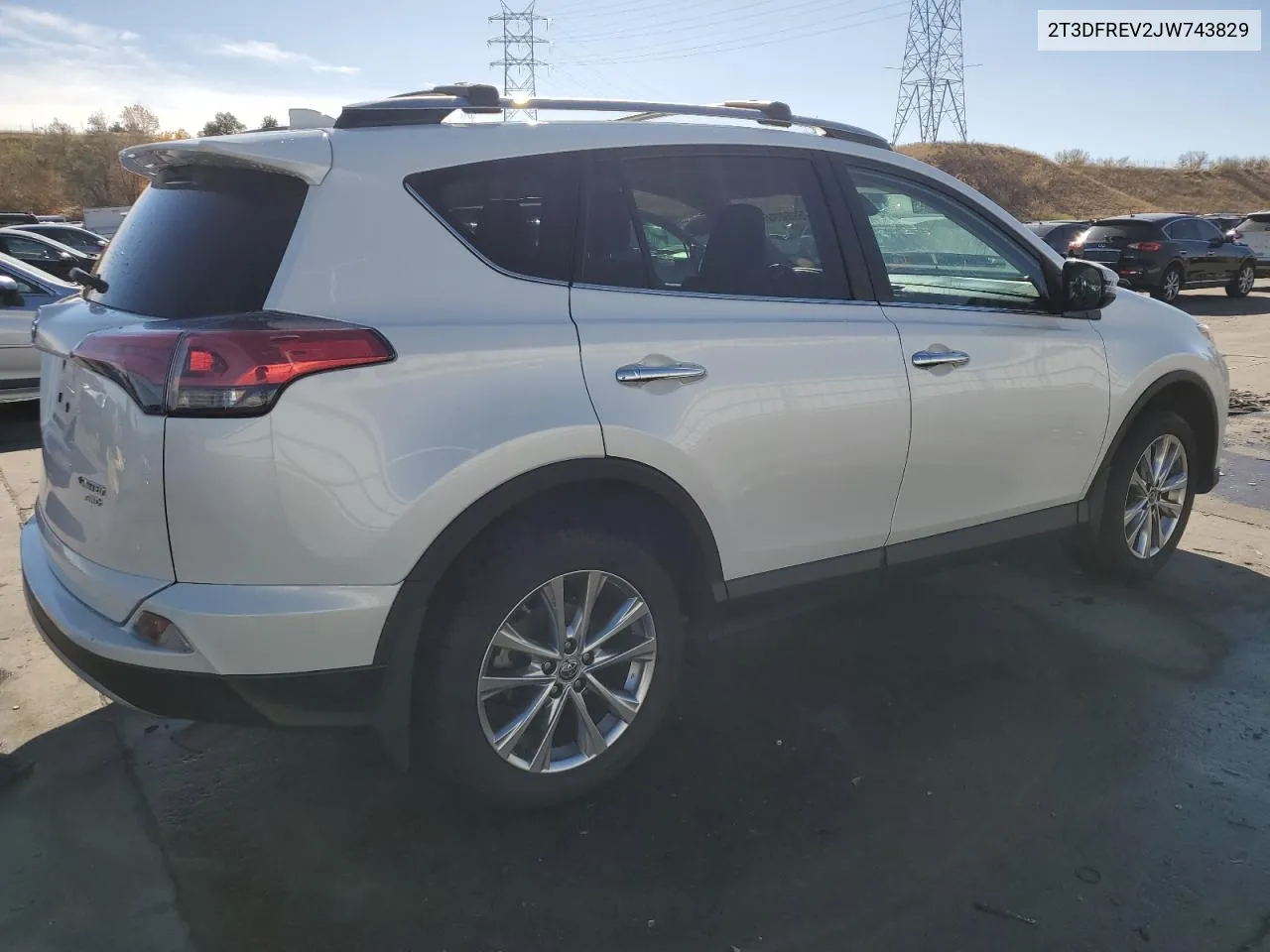 2018 Toyota Rav4 Limited VIN: 2T3DFREV2JW743829 Lot: 78959894