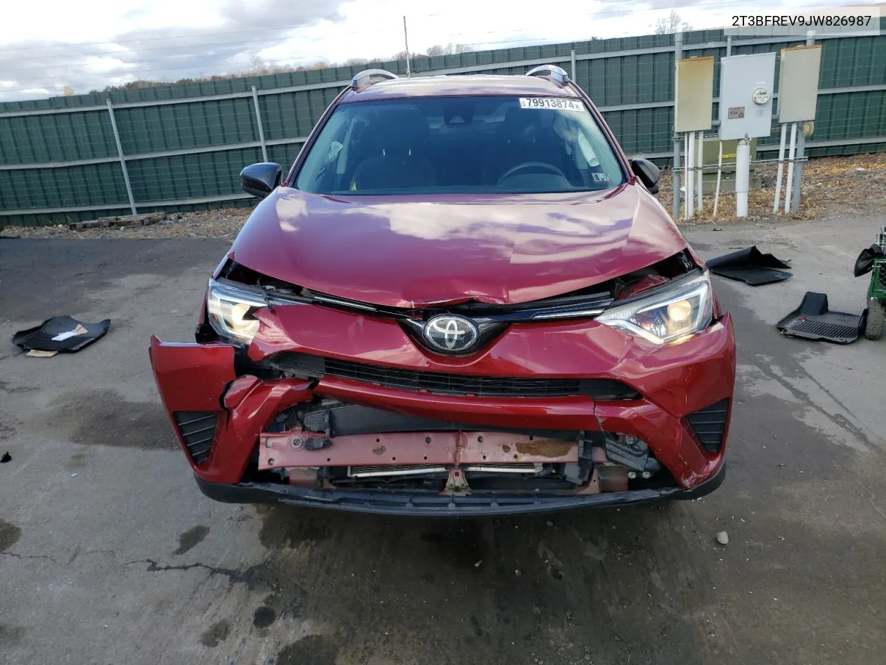 2018 Toyota Rav4 Le VIN: 2T3BFREV9JW826987 Lot: 79913874