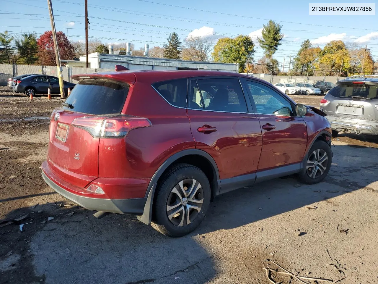 2018 Toyota Rav4 Le VIN: 2T3BFREVXJW827856 Lot: 80261824