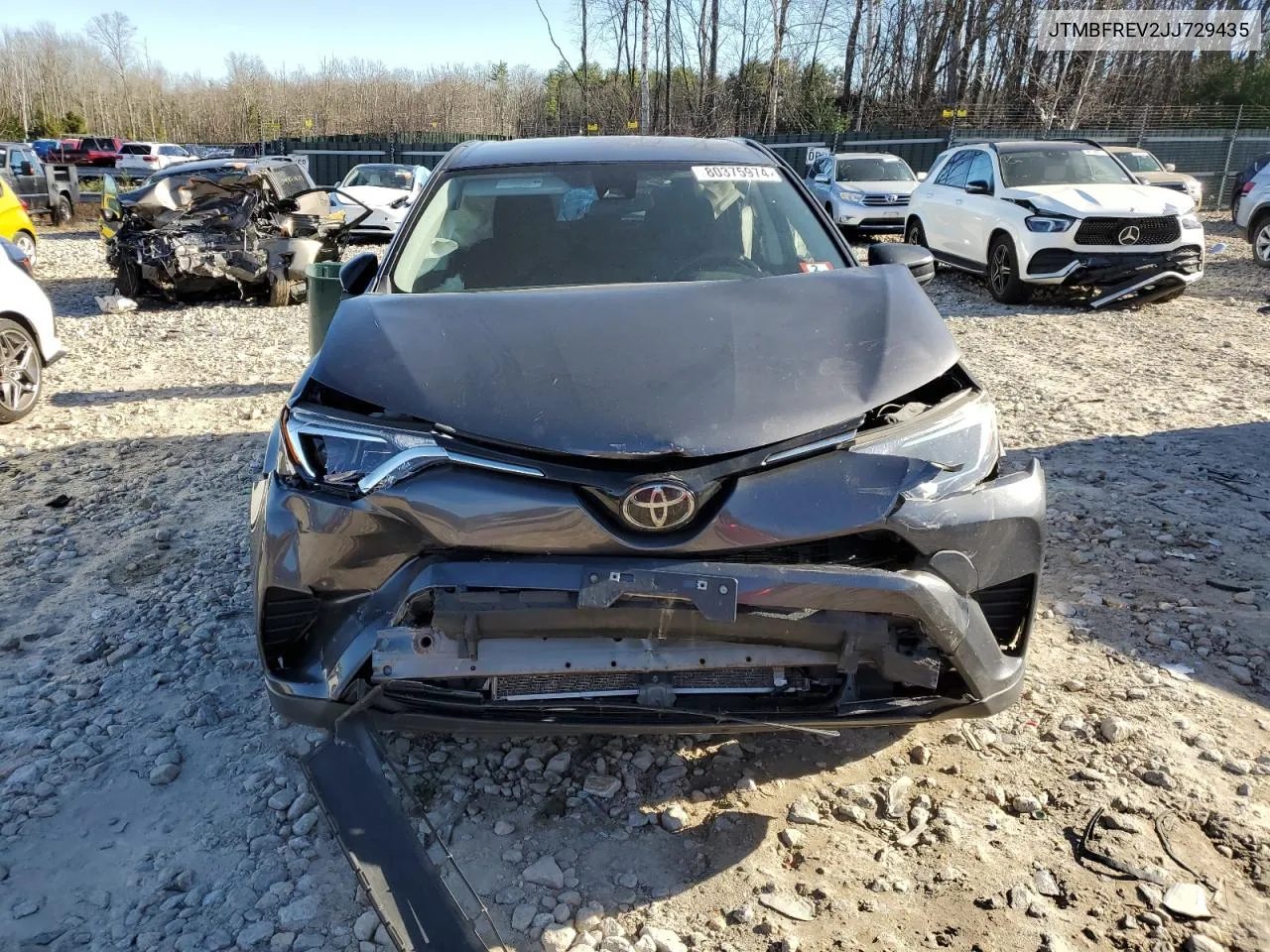 2018 Toyota Rav4 Le VIN: JTMBFREV2JJ729435 Lot: 80375974