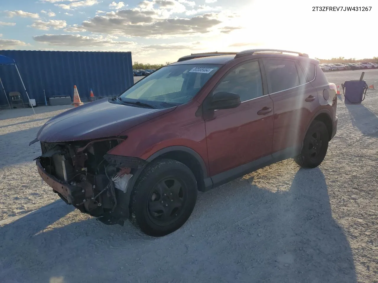 2018 Toyota Rav4 Le VIN: 2T3ZFREV7JW431267 Lot: 80555484