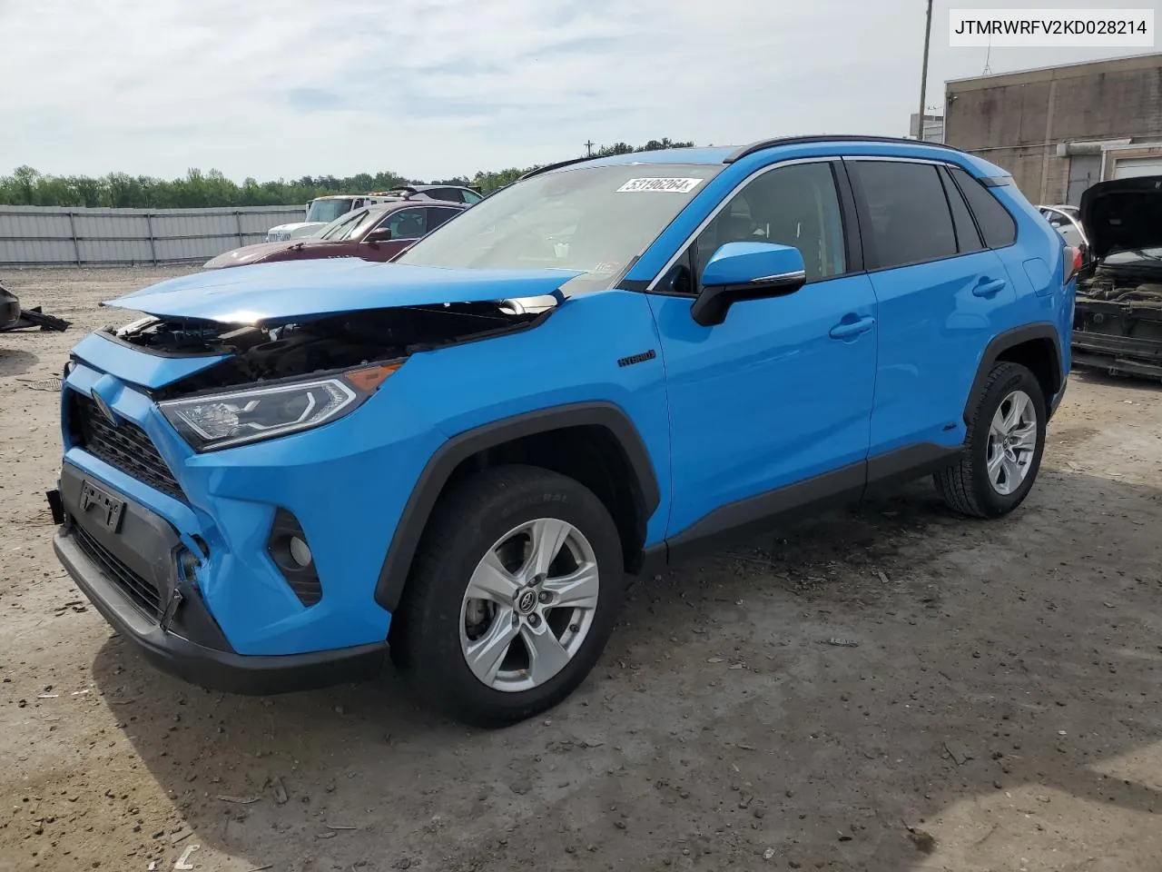 2019 Toyota Rav4 Xle VIN: JTMRWRFV2KD028214 Lot: 53196264