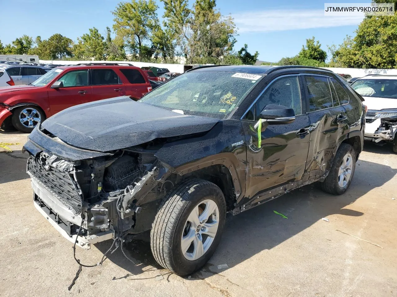 2019 Toyota Rav4 Le VIN: JTMMWRFV9KD026714 Lot: 67906604