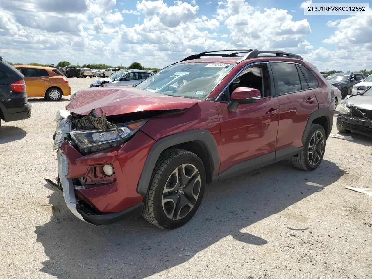 2019 Toyota Rav4 Adventure VIN: 2T3J1RFV8KC012552 Lot: 71134414