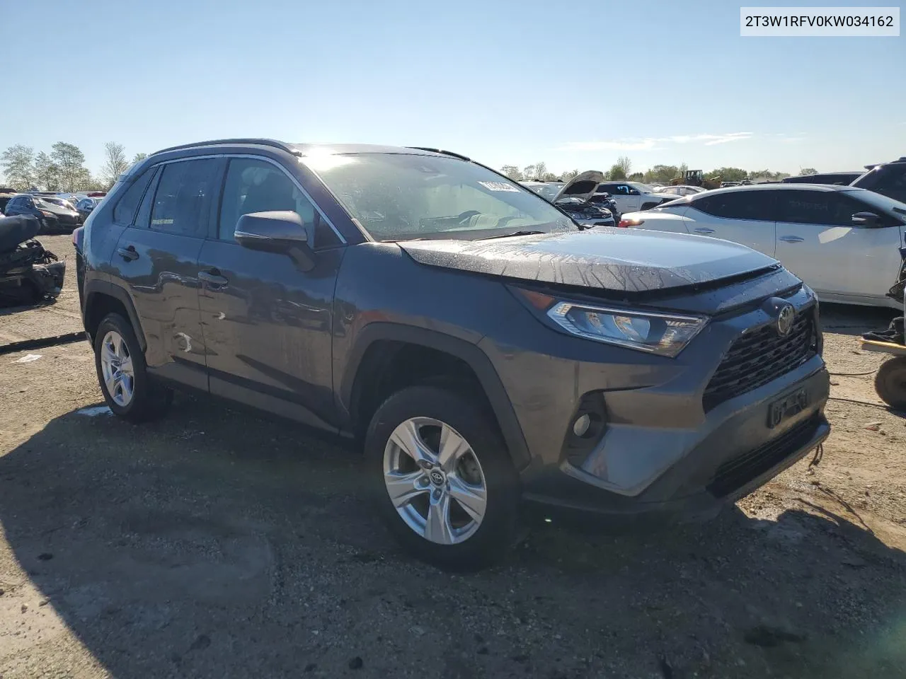 2019 Toyota Rav4 Xle VIN: 2T3W1RFV0KW034162 Lot: 72780204