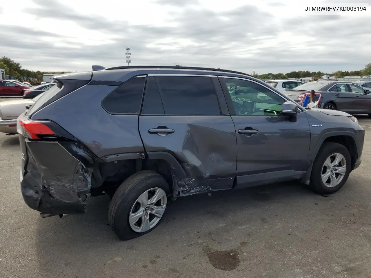 2019 Toyota Rav4 Xle VIN: JTMRWRFV7KD003194 Lot: 73205134