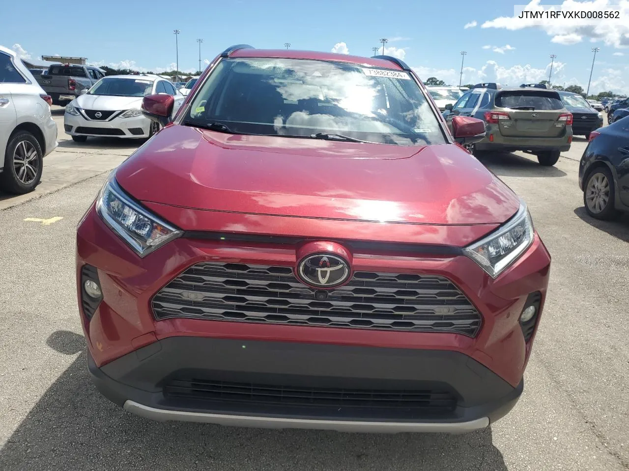 2019 Toyota Rav4 Limited VIN: JTMY1RFVXKD008562 Lot: 73882384