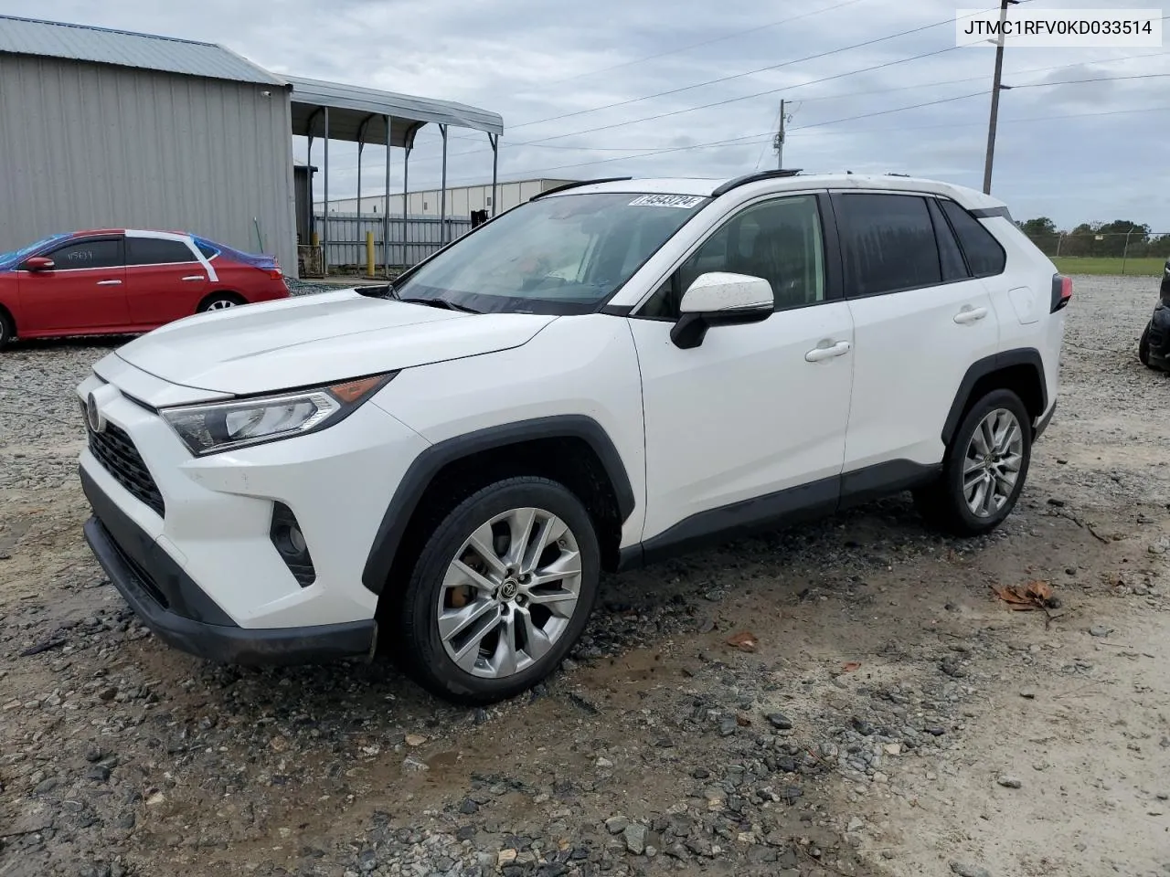 2019 Toyota Rav4 Xle Premium VIN: JTMC1RFV0KD033514 Lot: 74543724