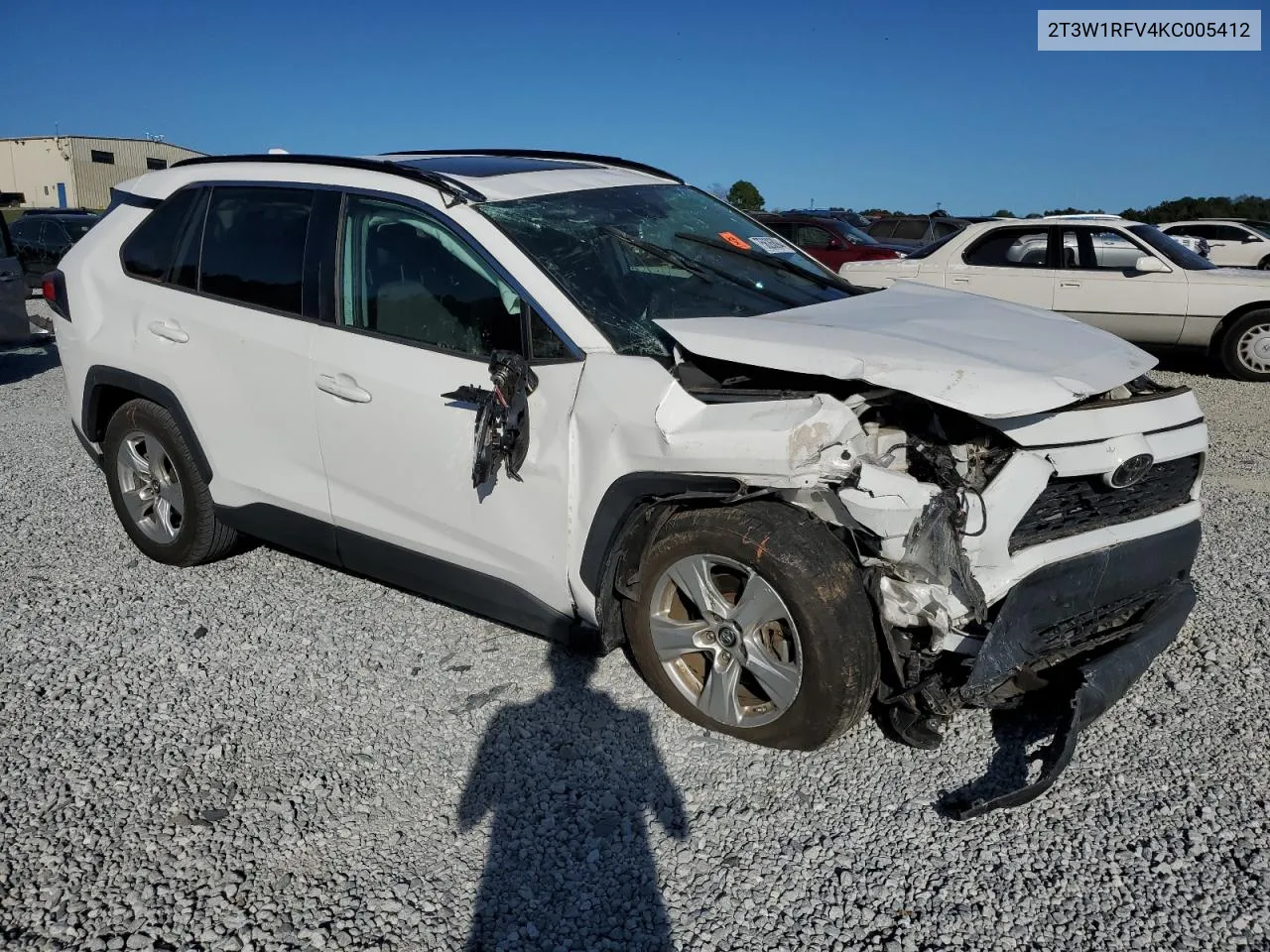 2019 Toyota Rav4 Xle VIN: 2T3W1RFV4KC005412 Lot: 75626894