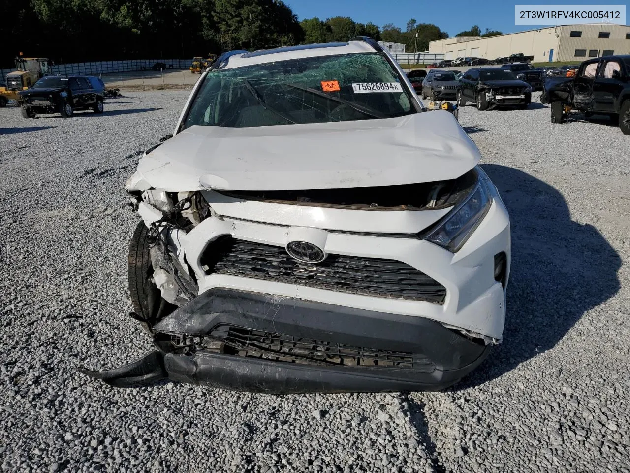 2019 Toyota Rav4 Xle VIN: 2T3W1RFV4KC005412 Lot: 75626894