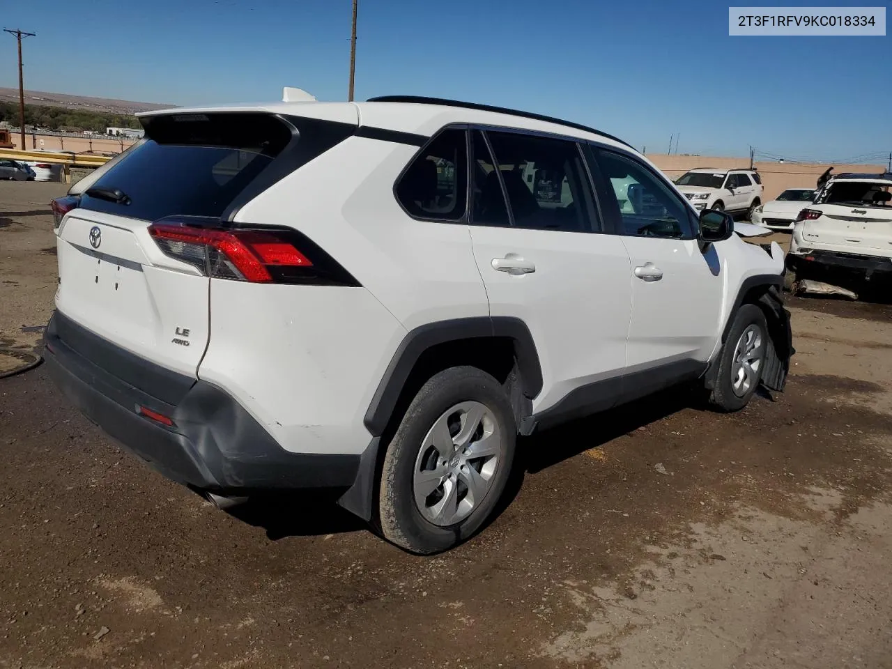 2019 Toyota Rav4 Le VIN: 2T3F1RFV9KC018334 Lot: 76705054