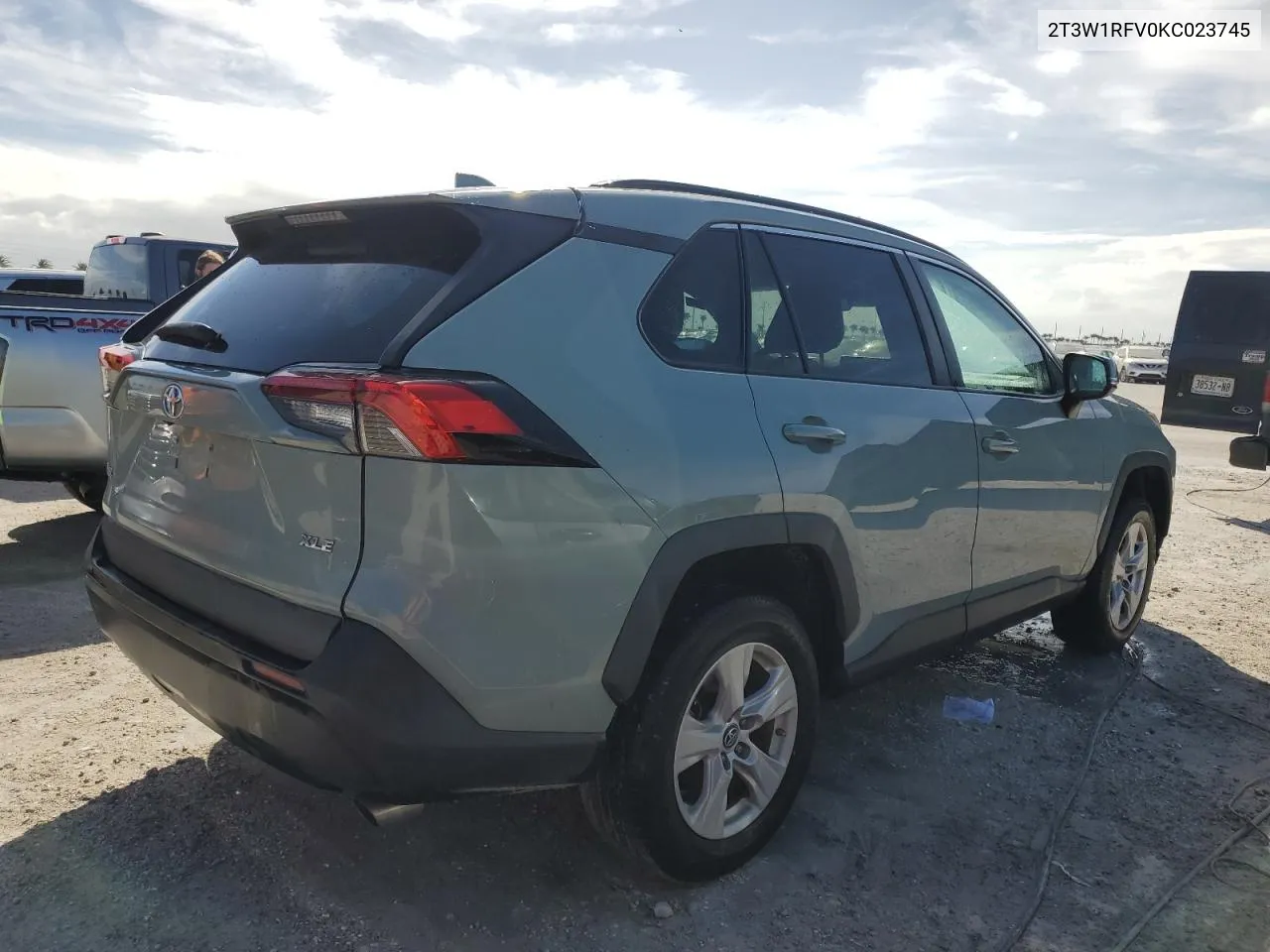 2019 Toyota Rav4 Xle VIN: 2T3W1RFV0KC023745 Lot: 76875564