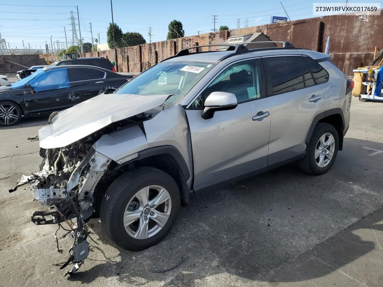 2019 Toyota Rav4 Xle VIN: 2T3W1RFVXKC017659 Lot: 77099164