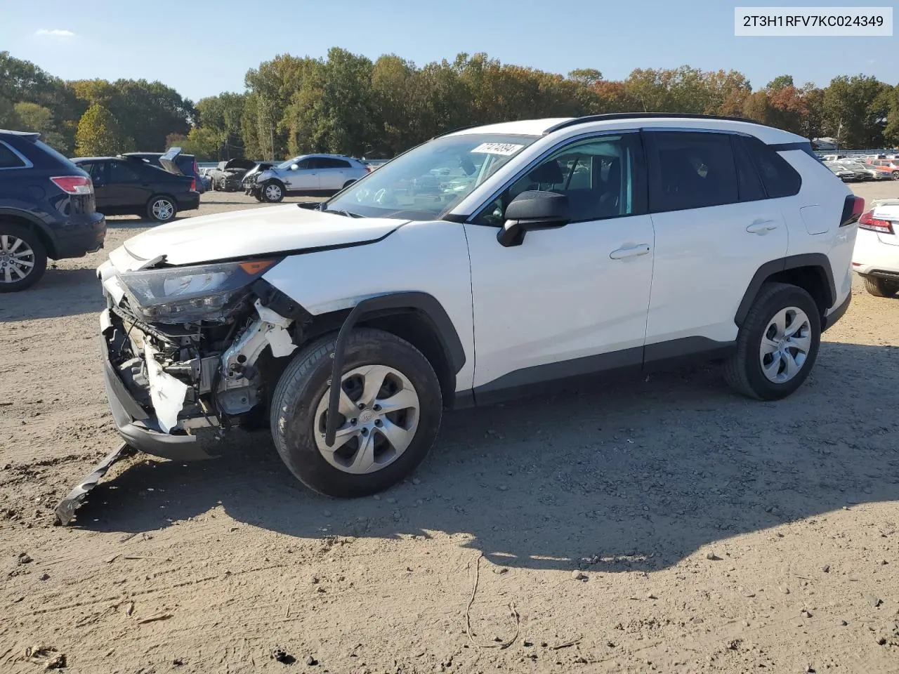 2019 Toyota Rav4 Le VIN: 2T3H1RFV7KC024349 Lot: 77474894