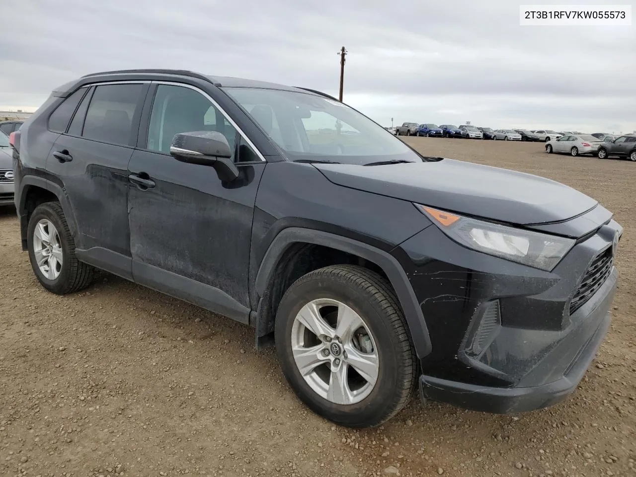 2019 Toyota Rav4 Le VIN: 2T3B1RFV7KW055573 Lot: 77807054