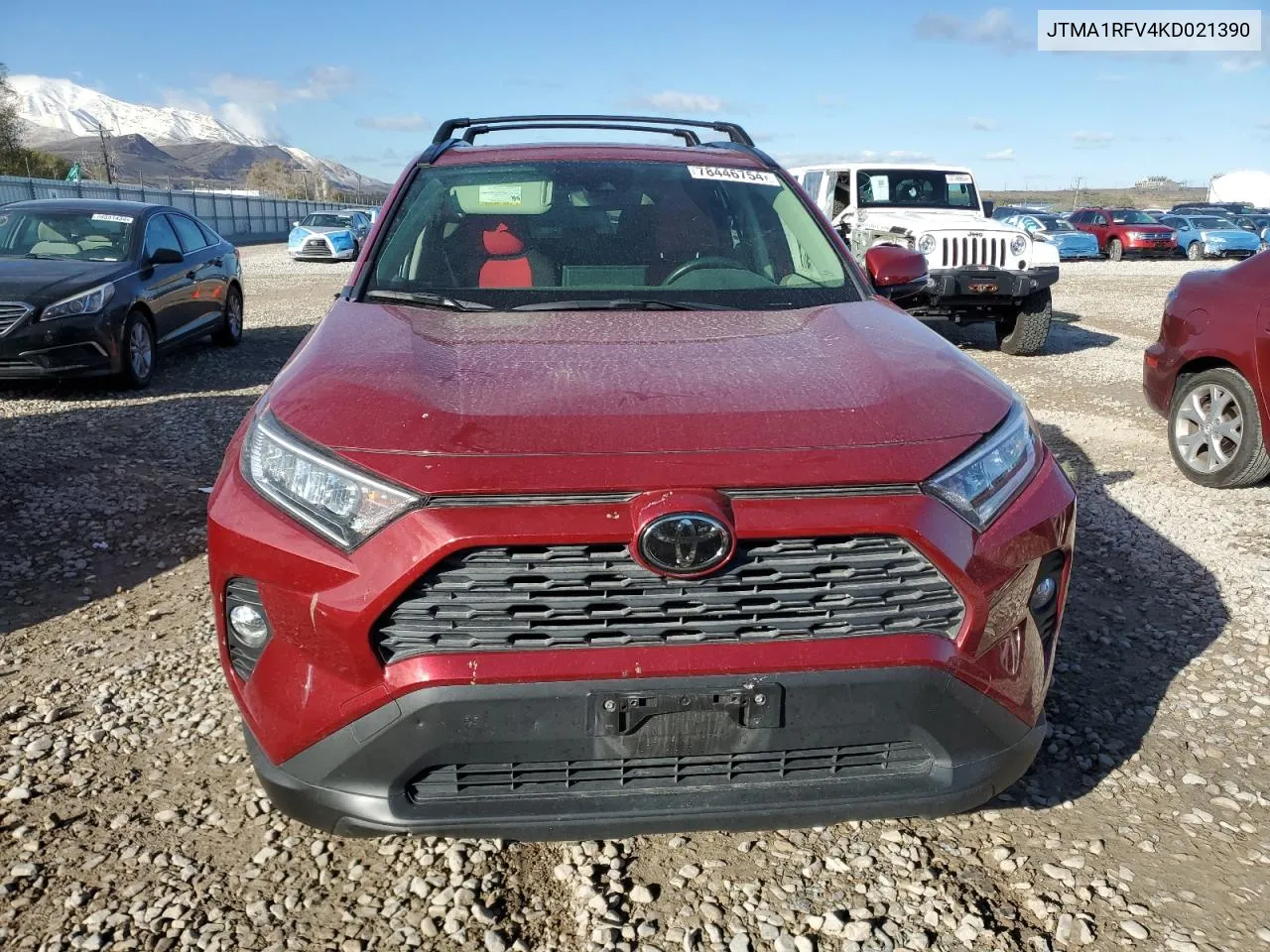 2019 Toyota Rav4 Xle Premium VIN: JTMA1RFV4KD021390 Lot: 78446754