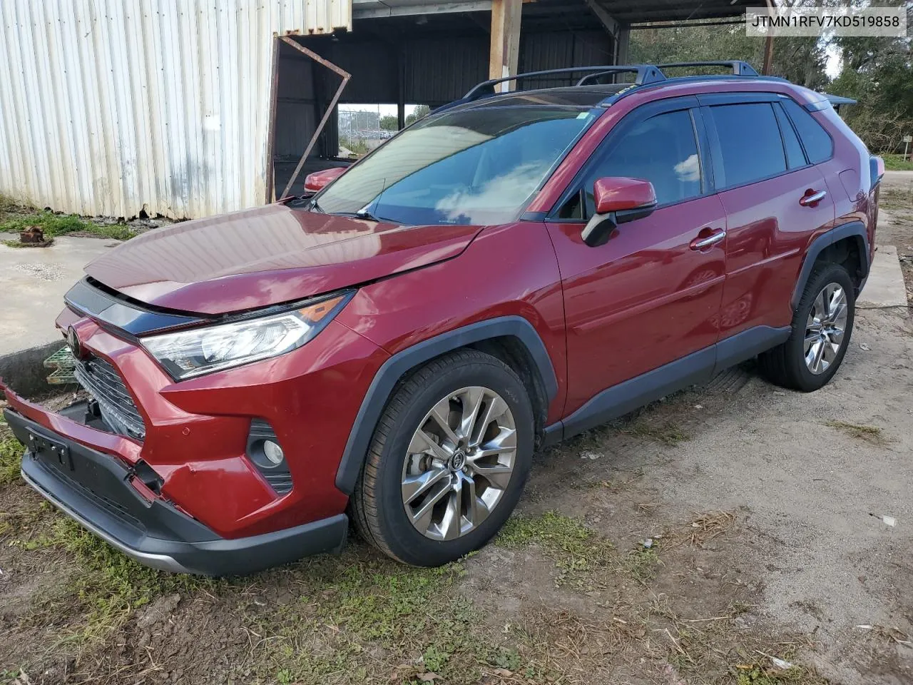 2019 Toyota Rav4 Limited VIN: JTMN1RFV7KD519858 Lot: 78576254