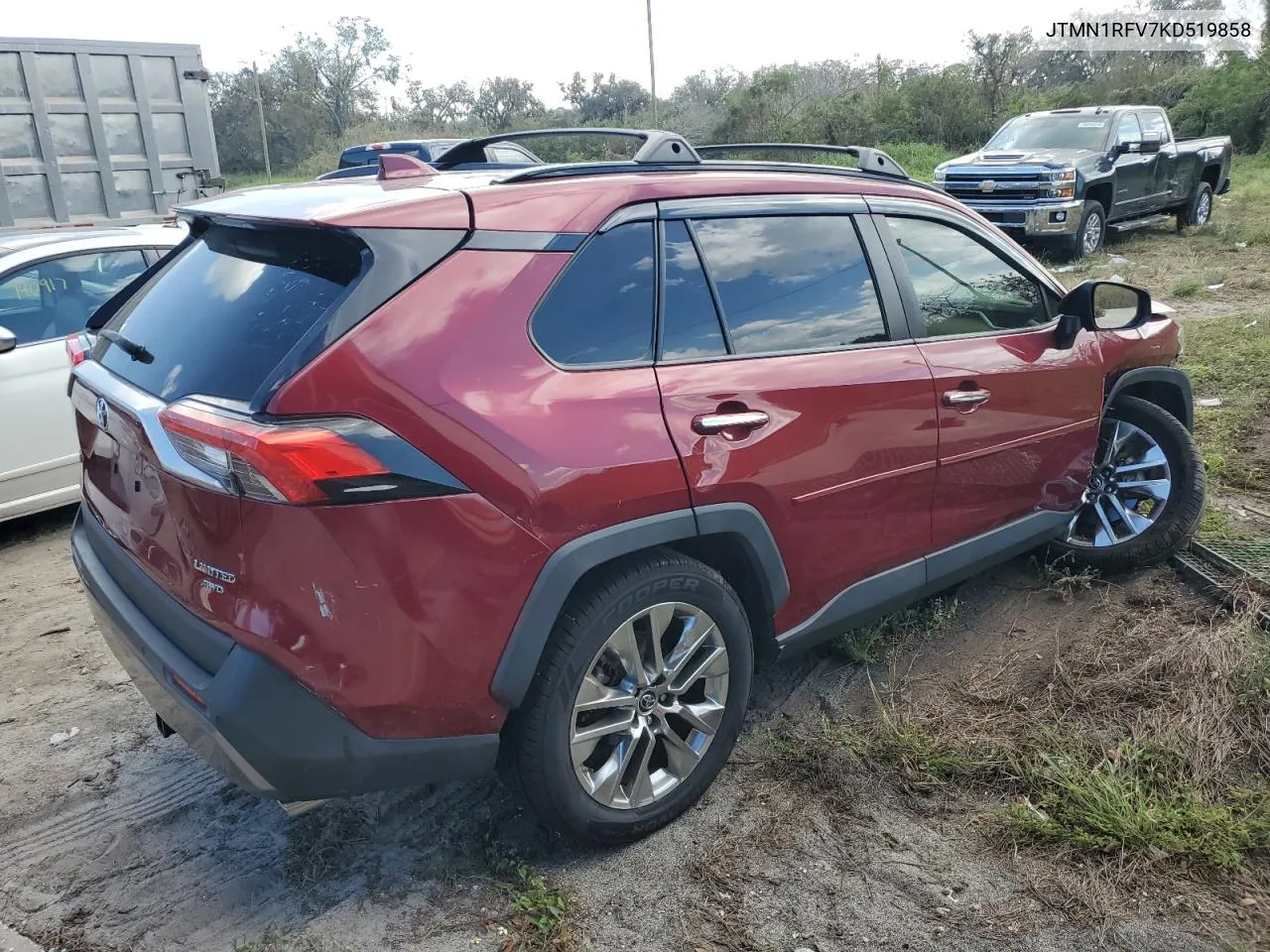 2019 Toyota Rav4 Limited VIN: JTMN1RFV7KD519858 Lot: 78576254