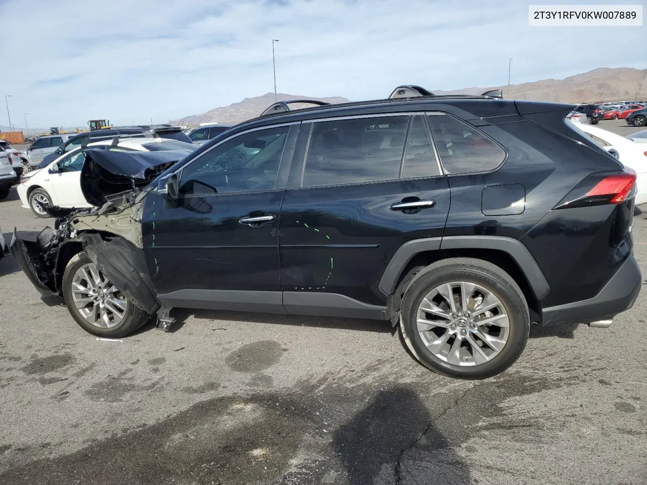 2019 Toyota Rav4 Limited VIN: 2T3Y1RFV0KW007889 Lot: 78749454