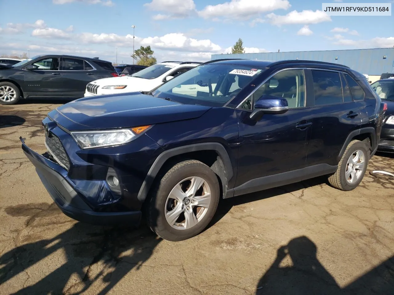 2019 Toyota Rav4 Xle VIN: JTMW1RFV9KD511684 Lot: 79354624