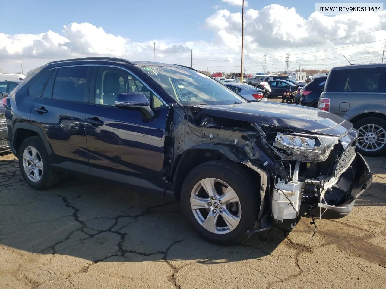 2019 Toyota Rav4 Xle VIN: JTMW1RFV9KD511684 Lot: 79354624