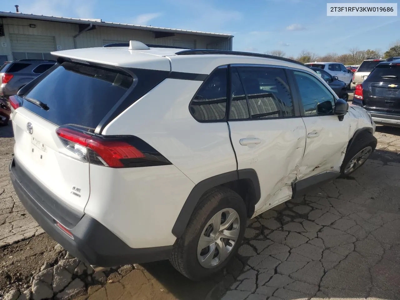 2019 Toyota Rav4 Le VIN: 2T3F1RFV3KW019686 Lot: 79914324