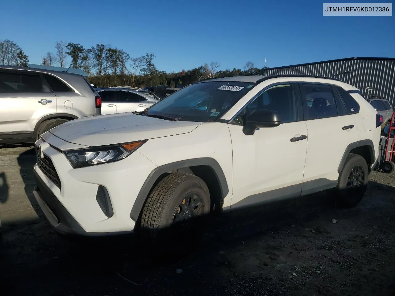 2019 Toyota Rav4 Le VIN: JTMH1RFV6KD017386 Lot: 80112614