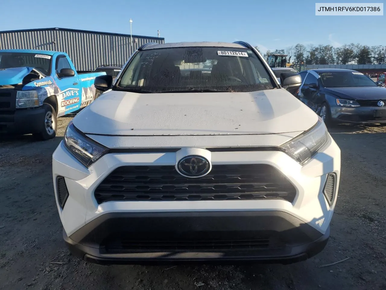 2019 Toyota Rav4 Le VIN: JTMH1RFV6KD017386 Lot: 80112614