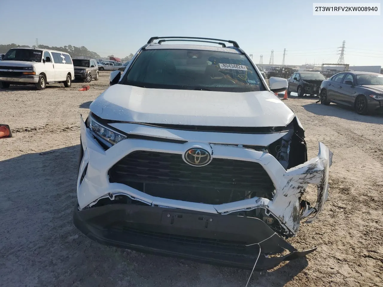 2019 Toyota Rav4 Xle VIN: 2T3W1RFV2KW008940 Lot: 80434824