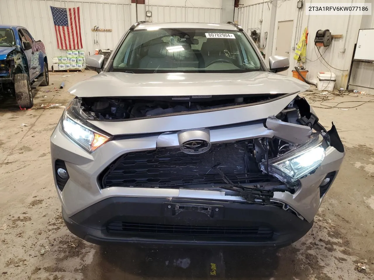 2019 Toyota Rav4 Xle Premium VIN: 2T3A1RFV6KW077186 Lot: 80782904