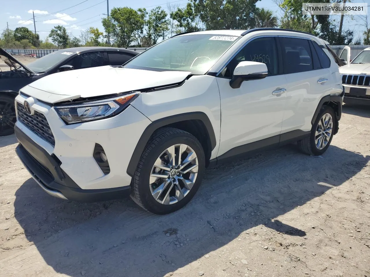 2020 Toyota Rav4 Limited VIN: JTMN1RFV3LJ034281 Lot: 52839274