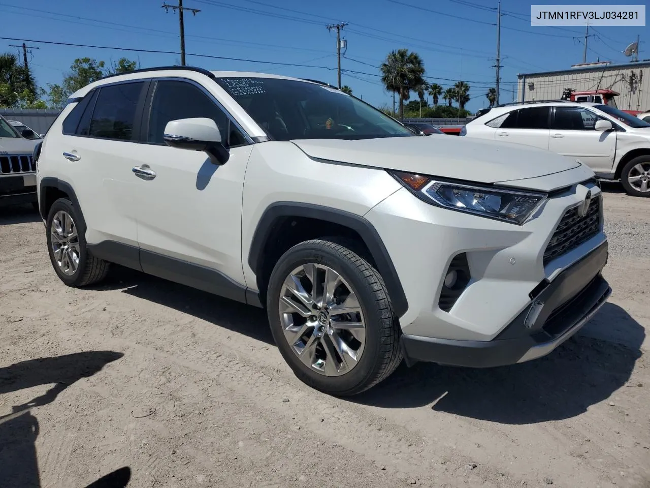 2020 Toyota Rav4 Limited VIN: JTMN1RFV3LJ034281 Lot: 52839274