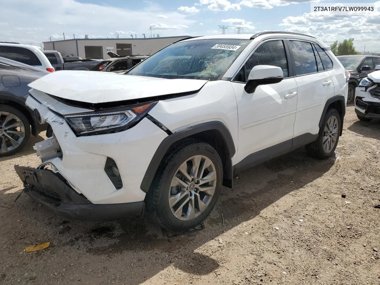 2020 Toyota Rav4 Xle Premium VIN: 2T3A1RFV7LW099943 Lot: 59455934