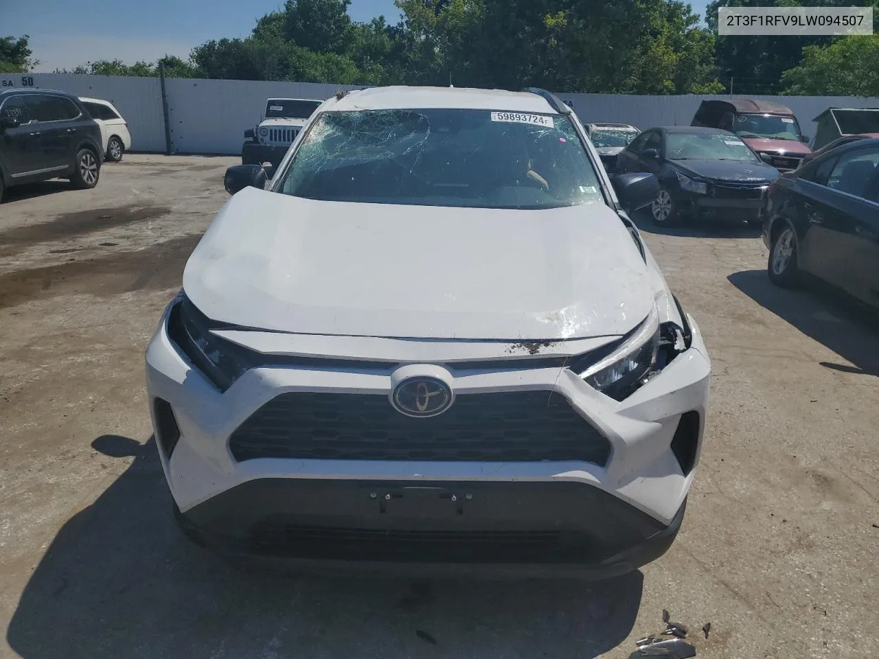 2020 Toyota Rav4 Le VIN: 2T3F1RFV9LW094507 Lot: 59893724