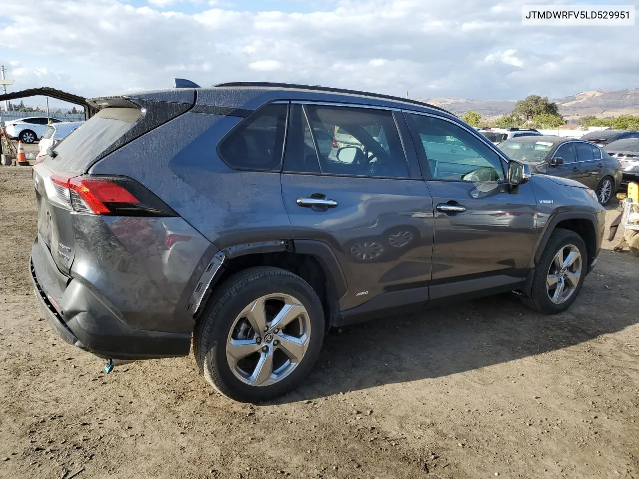 2020 Toyota Rav4 Limited VIN: JTMDWRFV5LD529951 Lot: 71975814