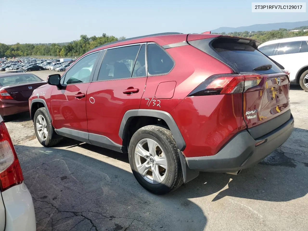 2020 Toyota Rav4 Xle VIN: 2T3P1RFV7LC129017 Lot: 71989474